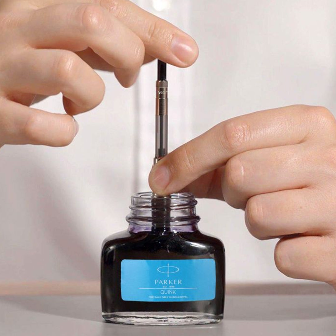 Parker Quink Fountain Pen Bottle Ink Black and BlueParker Quink Fountain Pen Bottle Ink Black and Blue