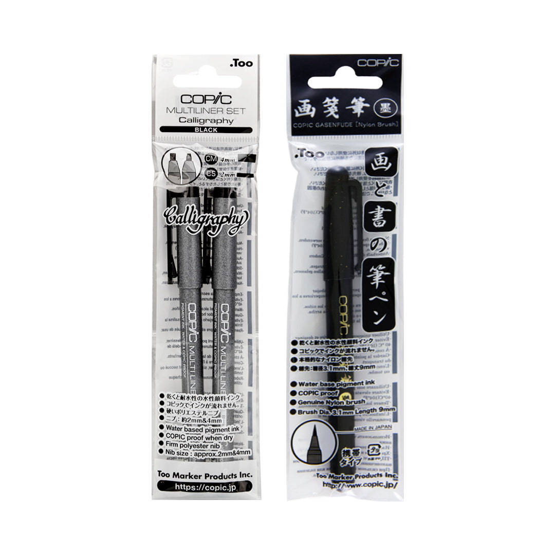 COPIC Calligraphy and Brush Marker Water Based Pigment Ink Open Stock ...