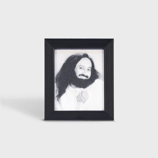 Photo Frame  – 4 x 5 Inch Premium Frame featuring Gurudev Sri Sri Ravi Shankar, available in Black, White, Cream, Gold, and Black & White colors.