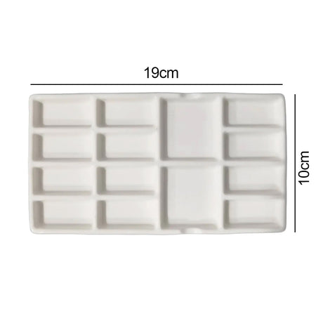 Porcelain Ceramic Painting Palette – Multi Grid for Watercolour, Gouache & Acrylic - Retail Maharaj