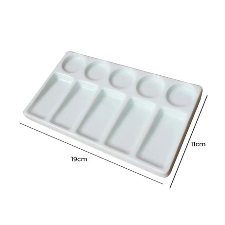 Porcelain Ceramic Painting Palette – Multi Grid for Watercolour, Gouache & Acrylic - Retail Maharaj