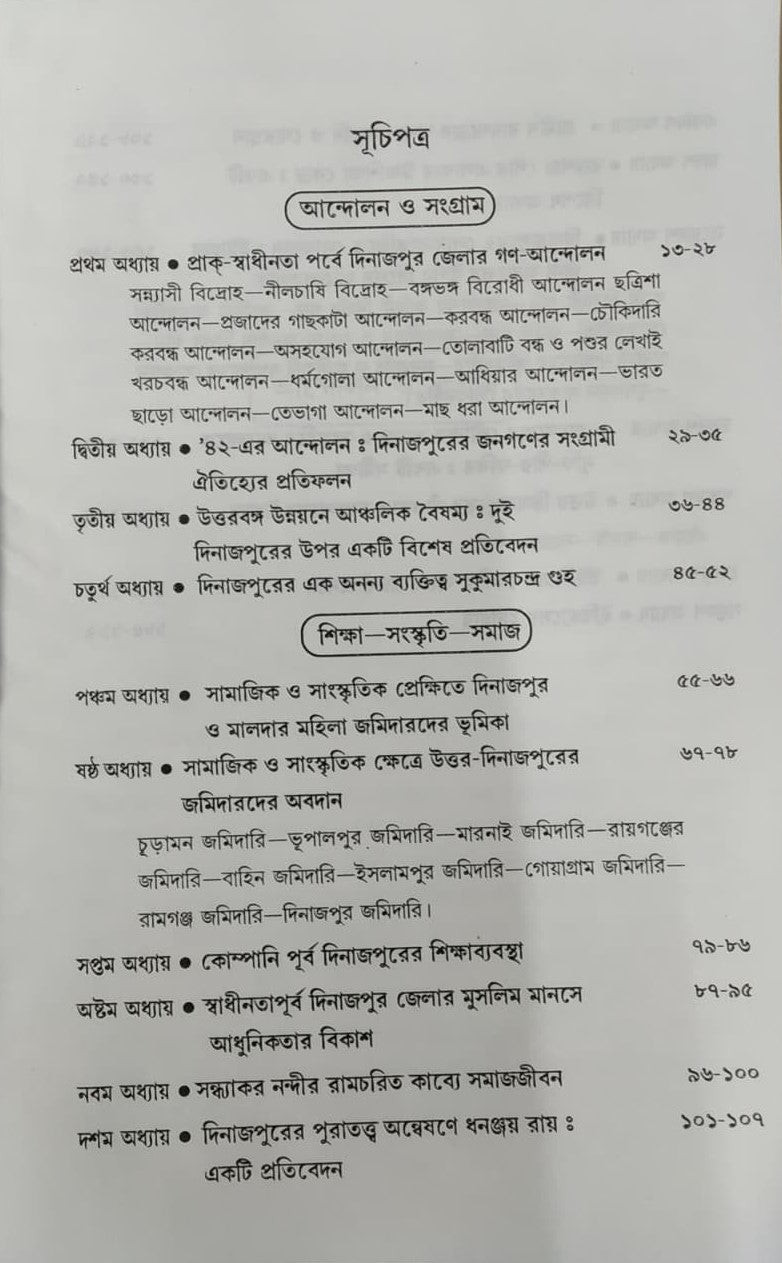 Dinajpurer Anchalik Itihaser Nana Digonto (Bengali Version)