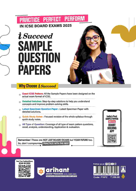 i-Succeed ICSE Physics Class 10th | 15 Sample Question Papers | For ICSE Exams 2025 - Retail Maharaj