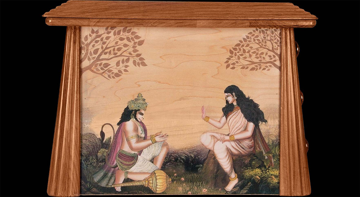 Valmiki’s Ramayana 3-Volume Book Set With Wooden Hut - Retail Maharaj