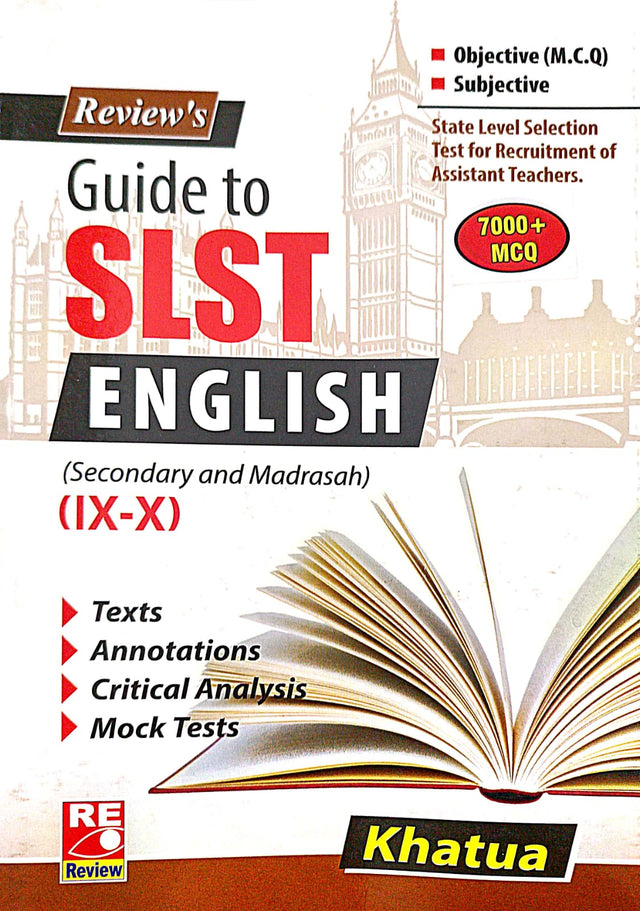 Review's Guide To SLST English (Secondary And Madrasha) Class - IX-X (English Version) 7000+ MCQ - Retail Maharaj