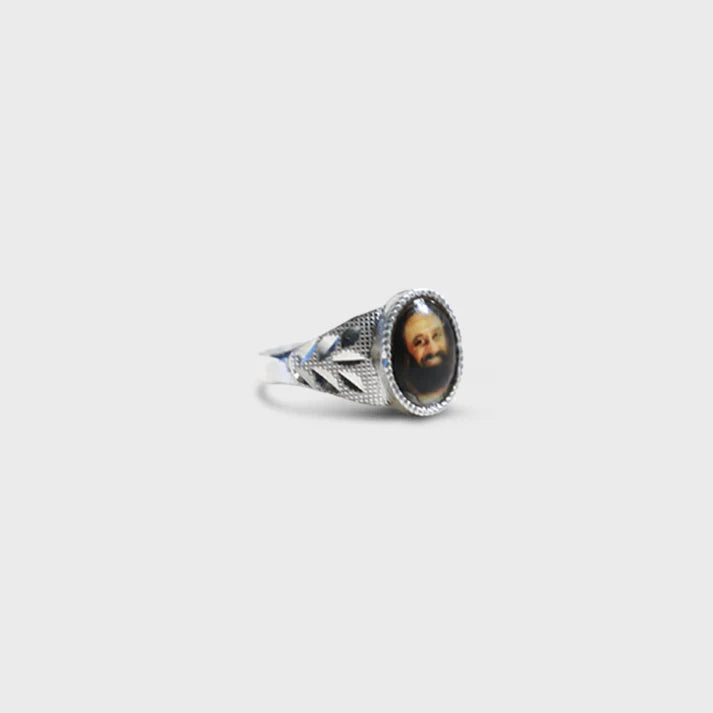 Gurudev Silver Ring