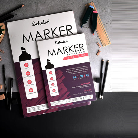 Scholar Marker Paper Pad 75 GSM – A3 / A4 - Retail Maharaj