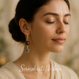 Sterling Silver Tulsi Beads Design Earrings – Divine Spiritual Jewelry