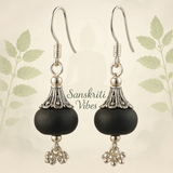 Sterling Silver Beautifully Designed Tulsi Earrings – Elegant Spiritual Jewelry