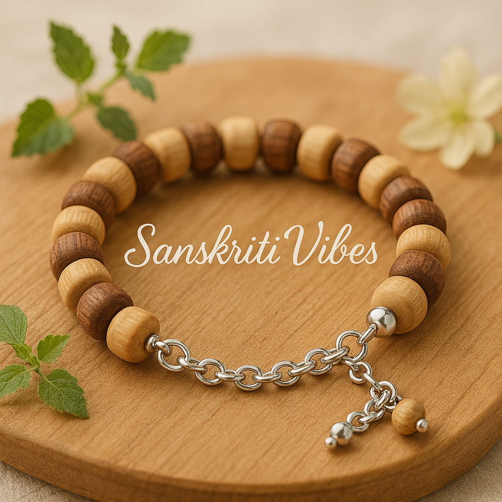 Silver Tulsi Uniquely Designed Handmade Bracelet – Premium / Classic Spiritual Jewelry