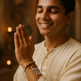 Sterling Silver Rama Shyama Tulsi Beads Bracelet – Classical Spiritual Jewelry