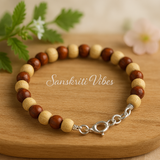 Sterling Silver Rama Shyama Tulsi Beads Bracelet – Classical Spiritual Jewelry
