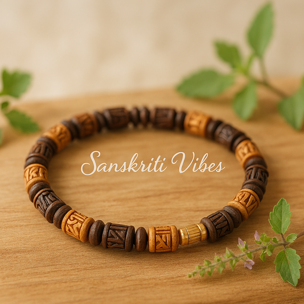 Pure Tulsi Radha Naam Beads Bracelet – Buy Online for Spiritual Blessings