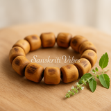 Traditional Pure Tulsi Thick Big Beads Handmade Bracelet – Spiritual and Sacred Bracelet for Devotees