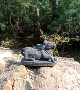 Black Stone – Nandi Idol – Hand-Carved Jharkhand Black Stone Sculpture