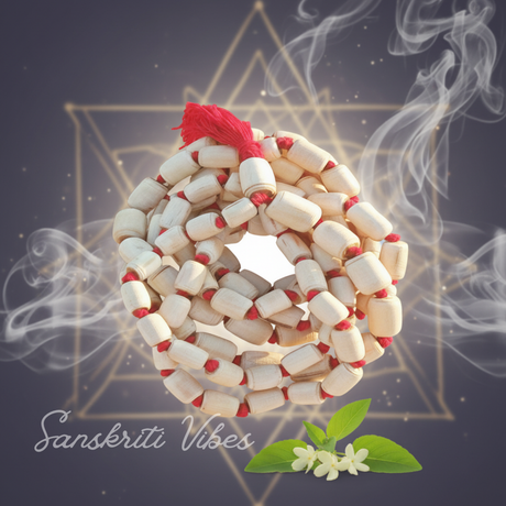Tulsi Japa Mala – Super Fine Quality with Red Tassel | Pure Tulsi Prayer Beads for Meditation & Chanting - Retail Maharaj