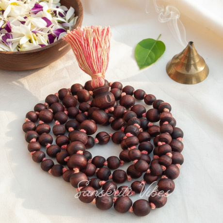 Shyama Tulsi Beads Knotted Japa Mala – 108 Beads + 1 Guru Bead | Handmade Tulsi Mala for Chanting & Meditation - Retail Maharaj