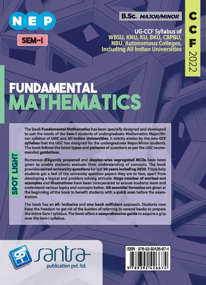 Fundamental Mathematics (NEP) [Algebra]-SEM 1 [Other than CU] - Retail Maharaj