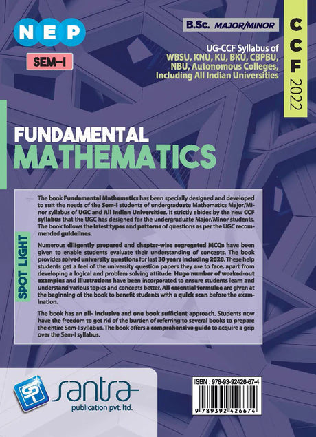 Fundamental Mathematics (NEP) [Algebra]-SEM 1 [Other than CU] - Retail Maharaj