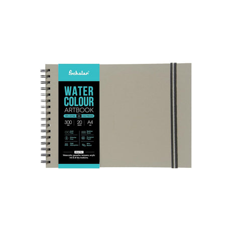 Scholar 100% Cotton Cold Pressed Watercolour Paper Wire Bound Artbook 300 GSM – A5 / A4 - Retail Maharaj