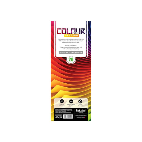 Scholar Colour Paper Sheets 120 GSM Bookmark Craft Paper Pack - Retail Maharaj