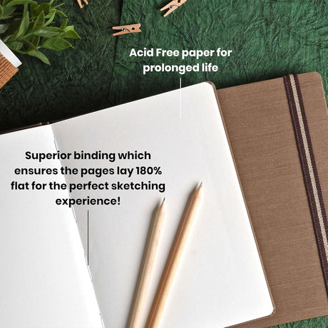 Scholar Sketch Journal 220 GSM Expert – Hard Cover Glue Bound Sketchbook (A5 / A4) - Retail Maharaj