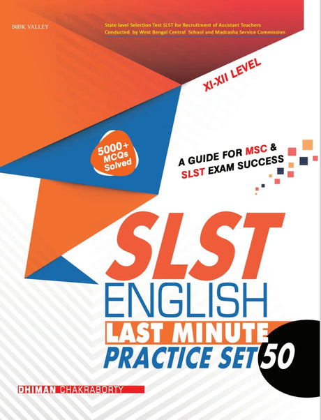 SLST English Last Minute 50 Practice Sets 5000+MCQs, solved Book Valley Edition - Retail Maharaj