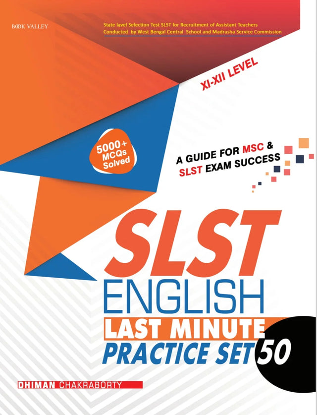 SLST English Last Minute 50 Practice Sets 5000+MCQs, solved Book Valley Edition - Retail Maharaj