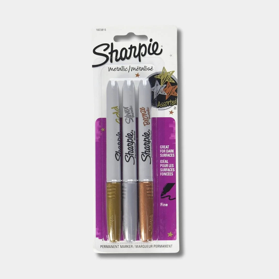 Sharpie Metallic Assorted Set of 3 for Vibrant Metallic Marking ...