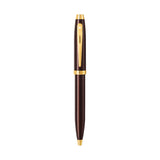 Sheaffer 100 Coffee Brown Ballpoint Pen with PVD Gold Tone Trim
