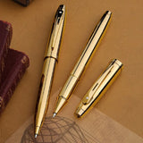 Sheaffer 100 Gold Finish Writing Pen with PVD Gold Trim