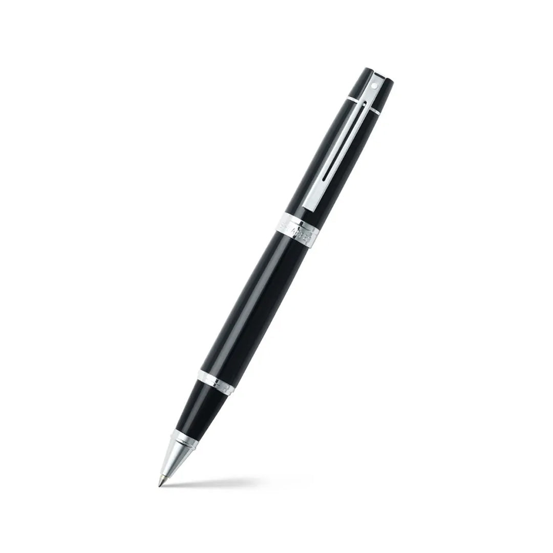Sheaffer 300 Rollerball Pen Glossy Black with Chrome-Plated Trim