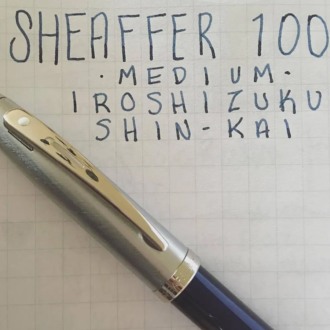 Sheaffer 100 Rollerball Pen Black and Brushed Chrome Gift Edition