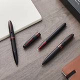 Sheaffer Icon Matte Black Fountain Pen with Gloss Black PVD Trim Medium Nib
