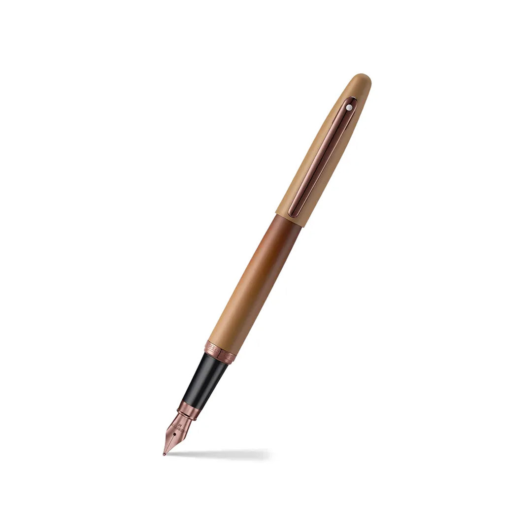 Sheaffer VFM 9428 Coffee Edition Matt Brown Pen with Regal Brown PVD Trims