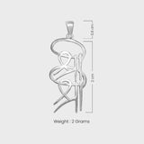 Sri Sri Silver Pendant-Small 2.8 cm