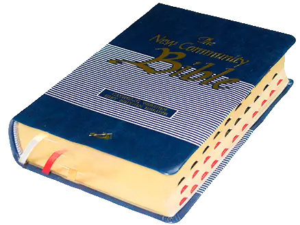 New Community Bible: Pocket Edition | Leather PU | Thumb Index | Golden Edge | Blue - Retail Maharaj