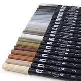 Tombow Dual Brush Pen Set of 20 Colours – Neutral Palette