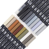 Tombow Dual Brush Pen Set of 20 Colours – Neutral Palette