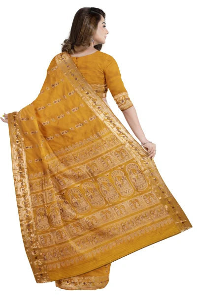 Swarnachari Silk Saree – Mustard Yellow - Retail Maharaj