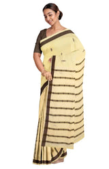 Begumpuri Cotton Saree – Lemon Yellow