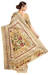 Kantha Gachi Tussar Silk Saree – Beige