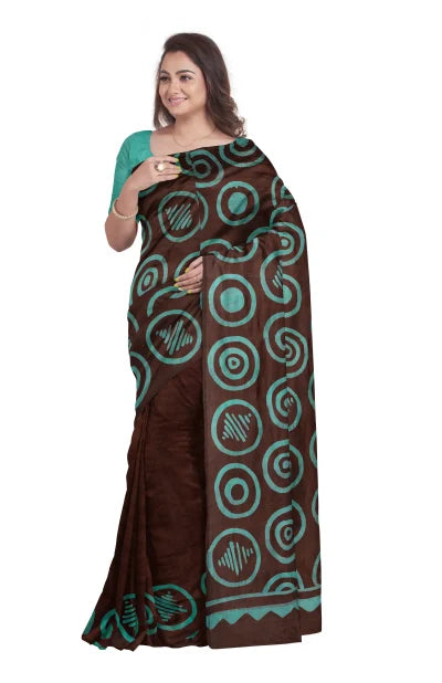 Batik Silk Saree – Multi Colour - Retail Maharaj