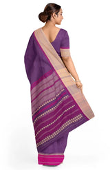 Begumpuri Cotton Saree – Magenta