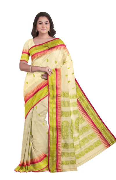 Garod Silk Saree – Cream - Retail Maharaj