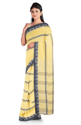Santipuri Cotton Saree – Pastel Yellow - Retail Maharaj