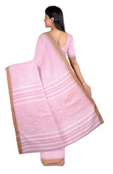 Tangail Cotton Saree – Blush Pink - Retail Maharaj