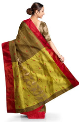 Handwoven Tangail Silk Saree – Multi Colour