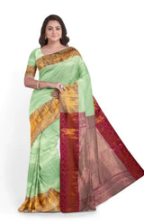 Handwoven Tangail Silk Saree – Multi Colour - Retail Maharaj