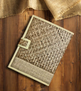 Handwoven Tribal Bamboo File Folder – Eco-Friendly A4 Document Holder with Jute Panel | Handmade by Tripura Artisans - Retail Maharaj